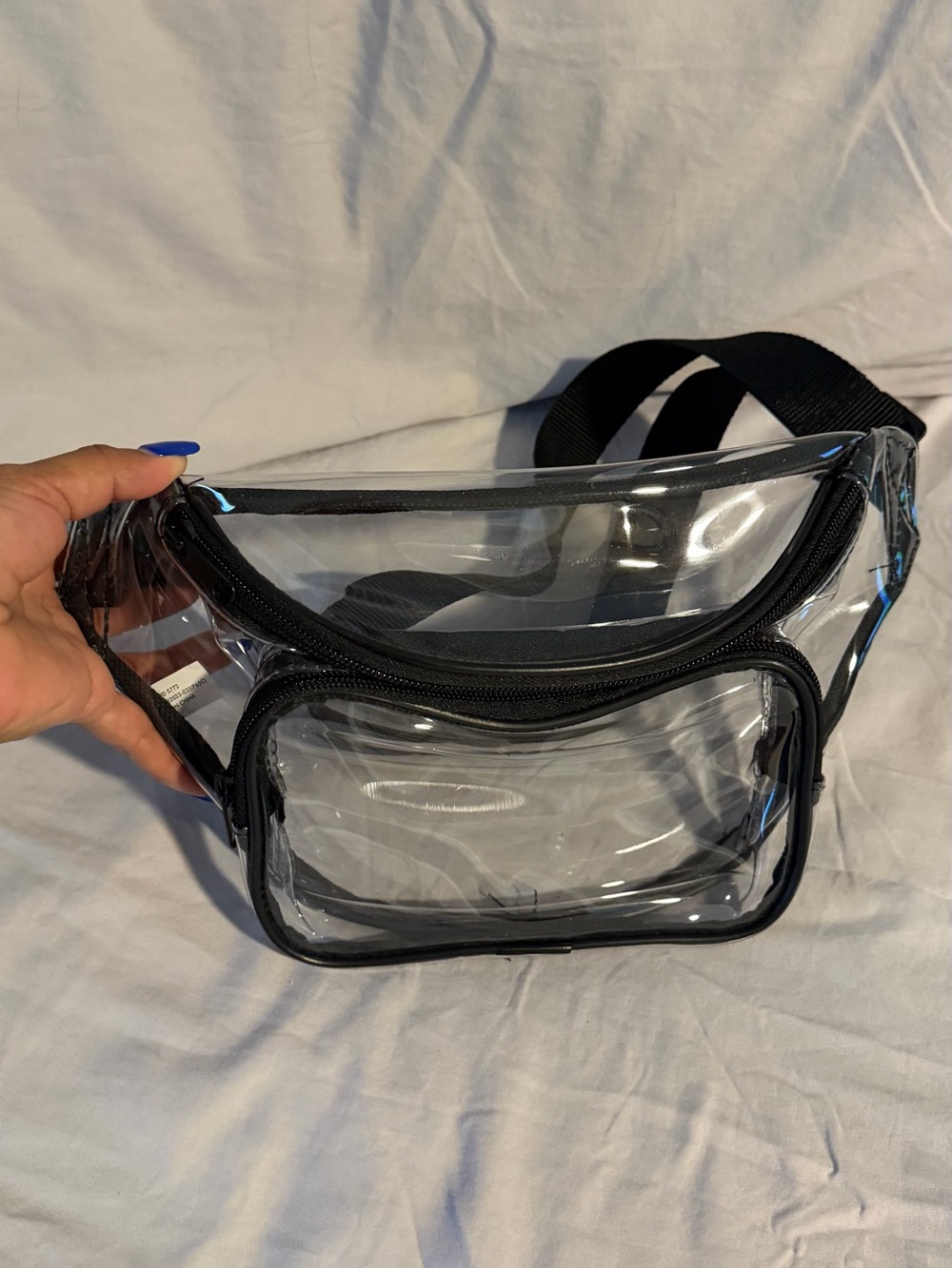 Clear Black Trim  Waist Bag / Fanny Pack